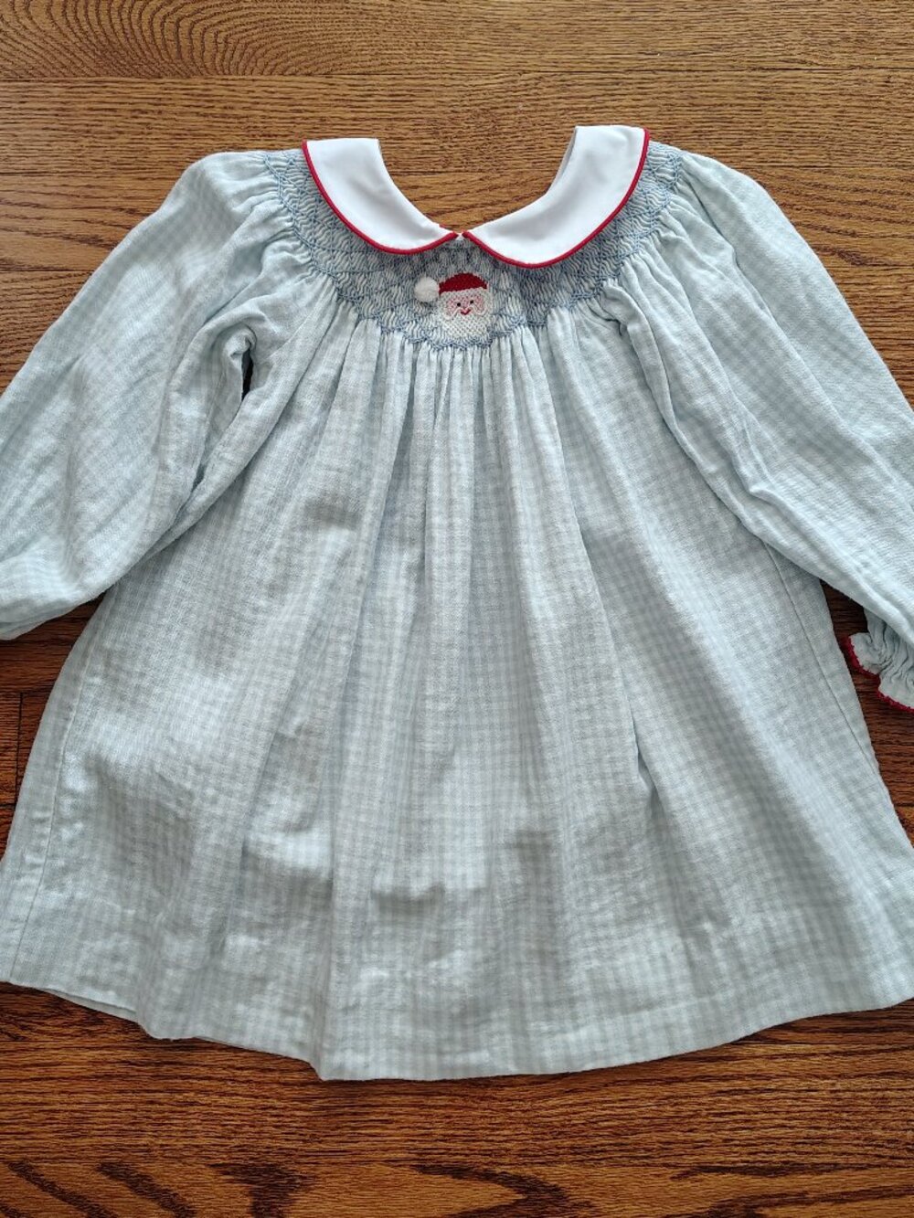 Christmas dress smocking santa - 2T - Zuccini Kids brand